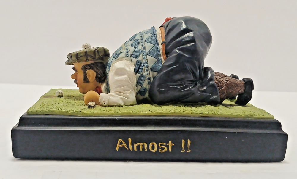 Humorous Golfer Fore Laughs Perfect Putt Figurine Classic VTG Collectible Almost